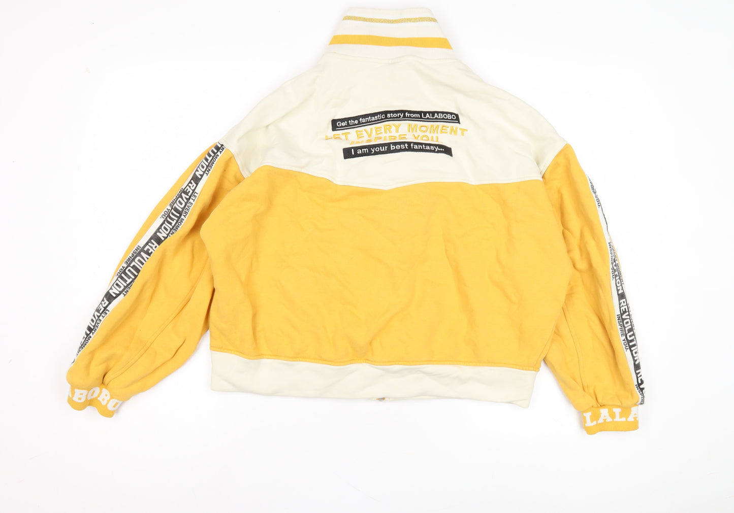 LALABOBO Women's Yellow Bomber Jacket Size 8