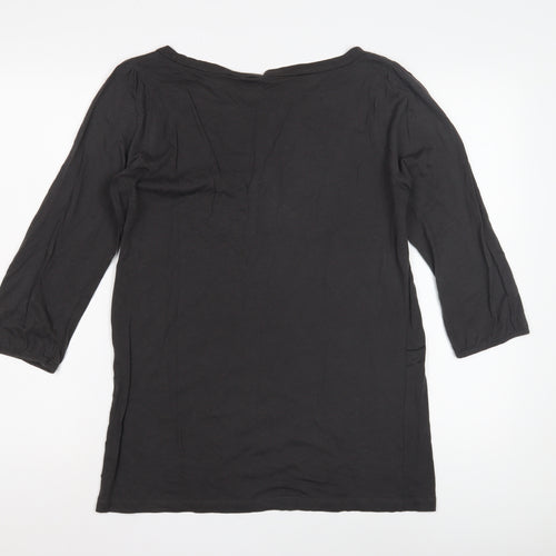 Debenhams Women's Black Beaded Top, Size 14