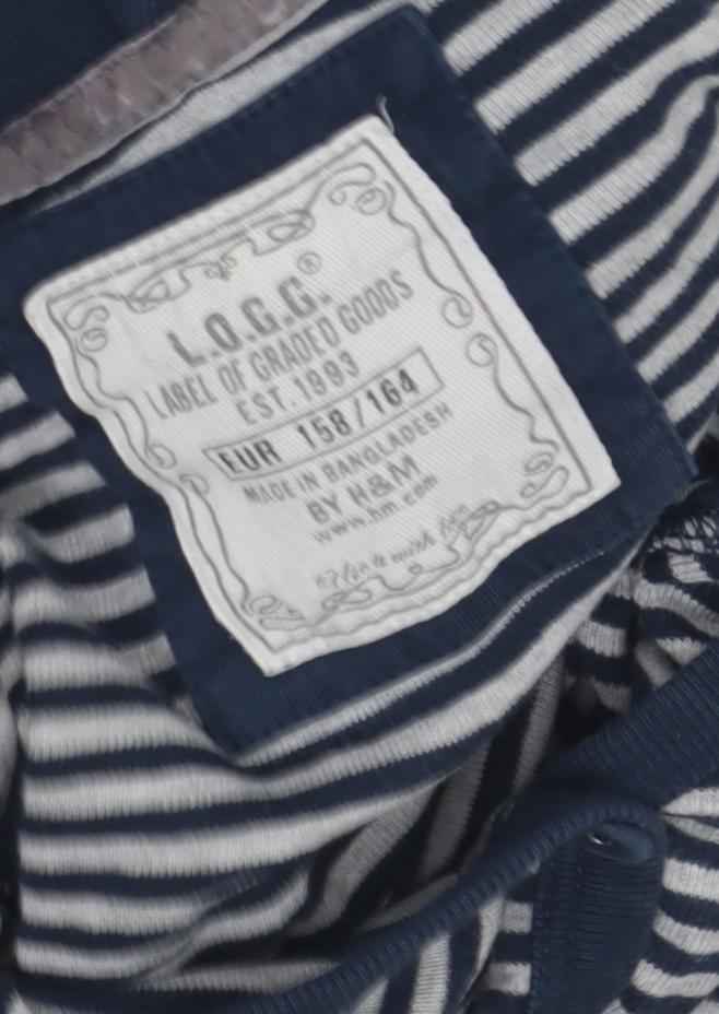 L.O.G.G. Girls Blue Striped Shirt Dress, 11-12 Years