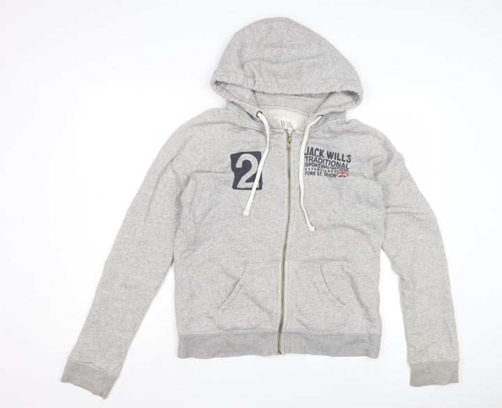 Jack Wills Grey Full Zip Hoodie Women's Size 12