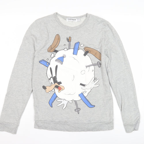 Topman Men’s Grey Cartoon Sweatshirt - Size S