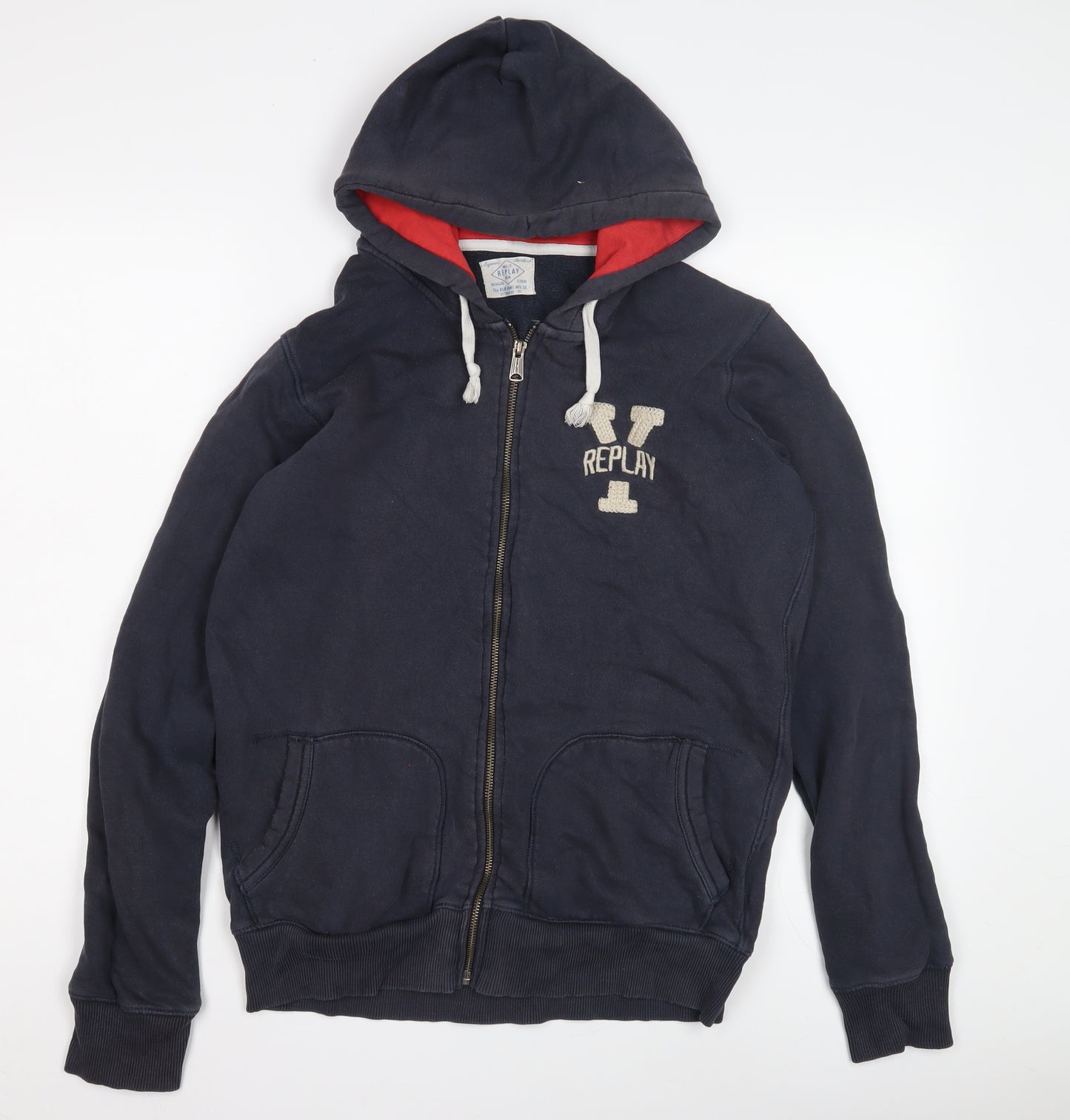 Replay Men's Blue Full Zip Hoodie - Size L