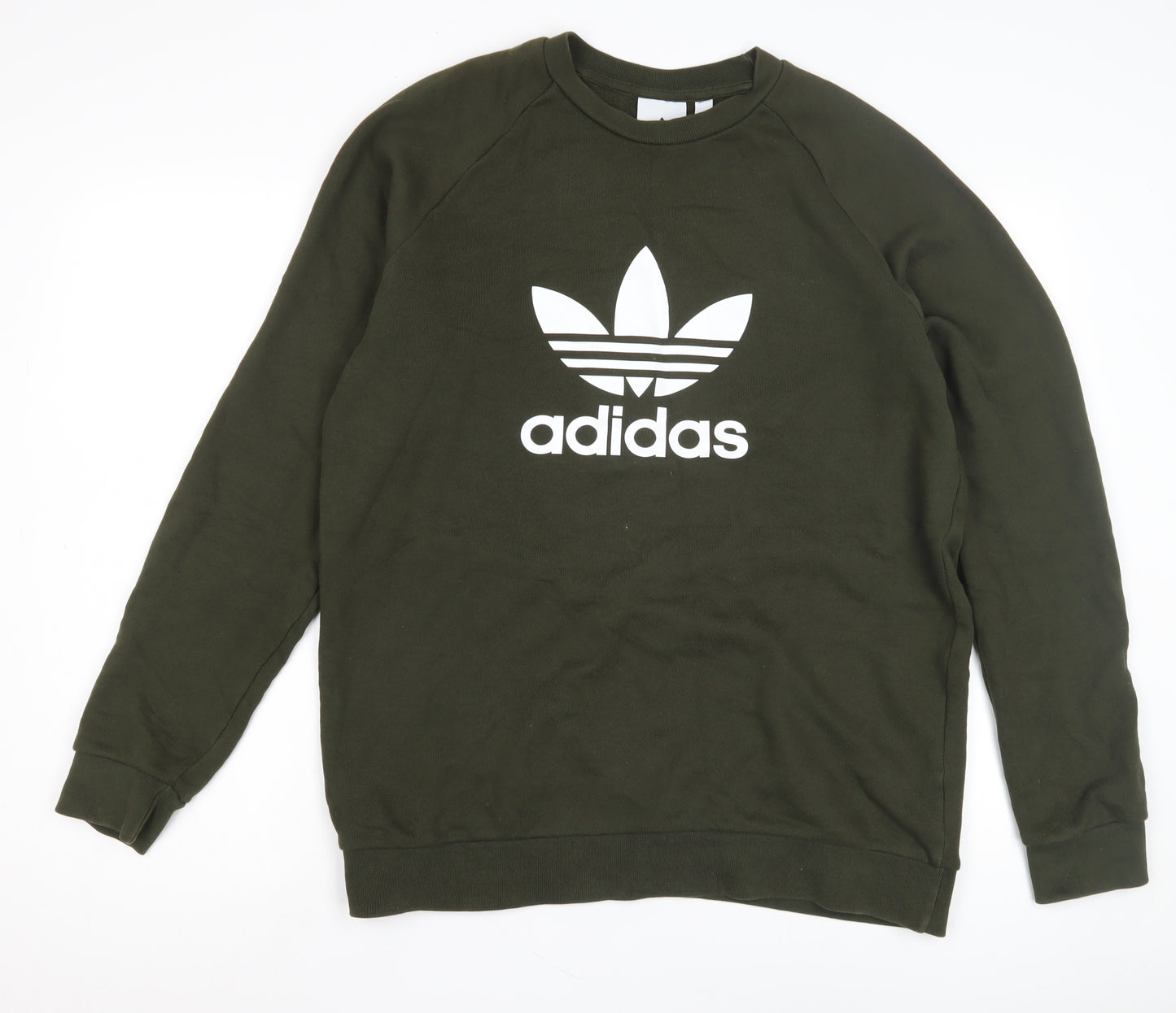 Adidas Men's Green Pullover Sweatshirt M