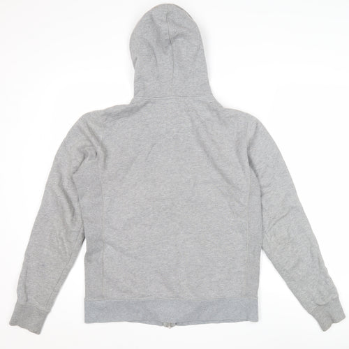 Nike Women's Grey Full Zip Hoodie - L, Activewear Essential