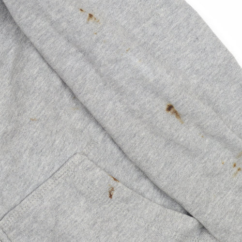 Nike Women's Grey Full Zip Hoodie - L, Activewear Essential