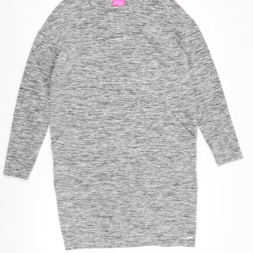 Joules Women's Grey Raglan Sleeve Jersey Dress Size 10