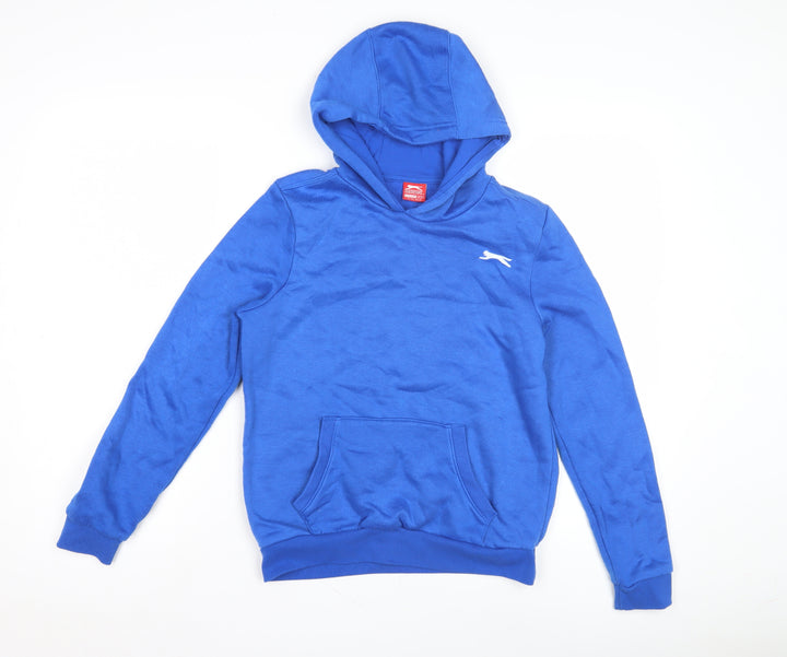 Slazenger Boys Blue Pullover Hoodie, 14-15 Years, Casual Essential