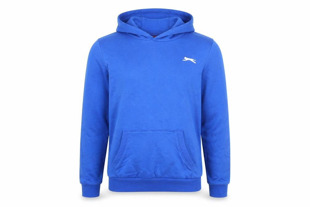 Front view of Slazenger boys’ blue pullover hoodie, 14-15 years, casual essential