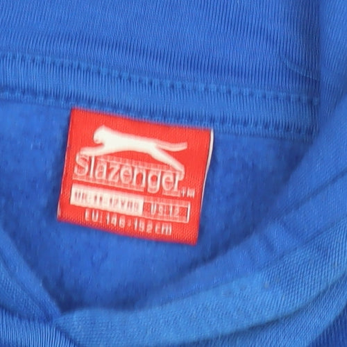 Slazenger Boys Blue Pullover Hoodie, 14-15 Years, Casual Essential