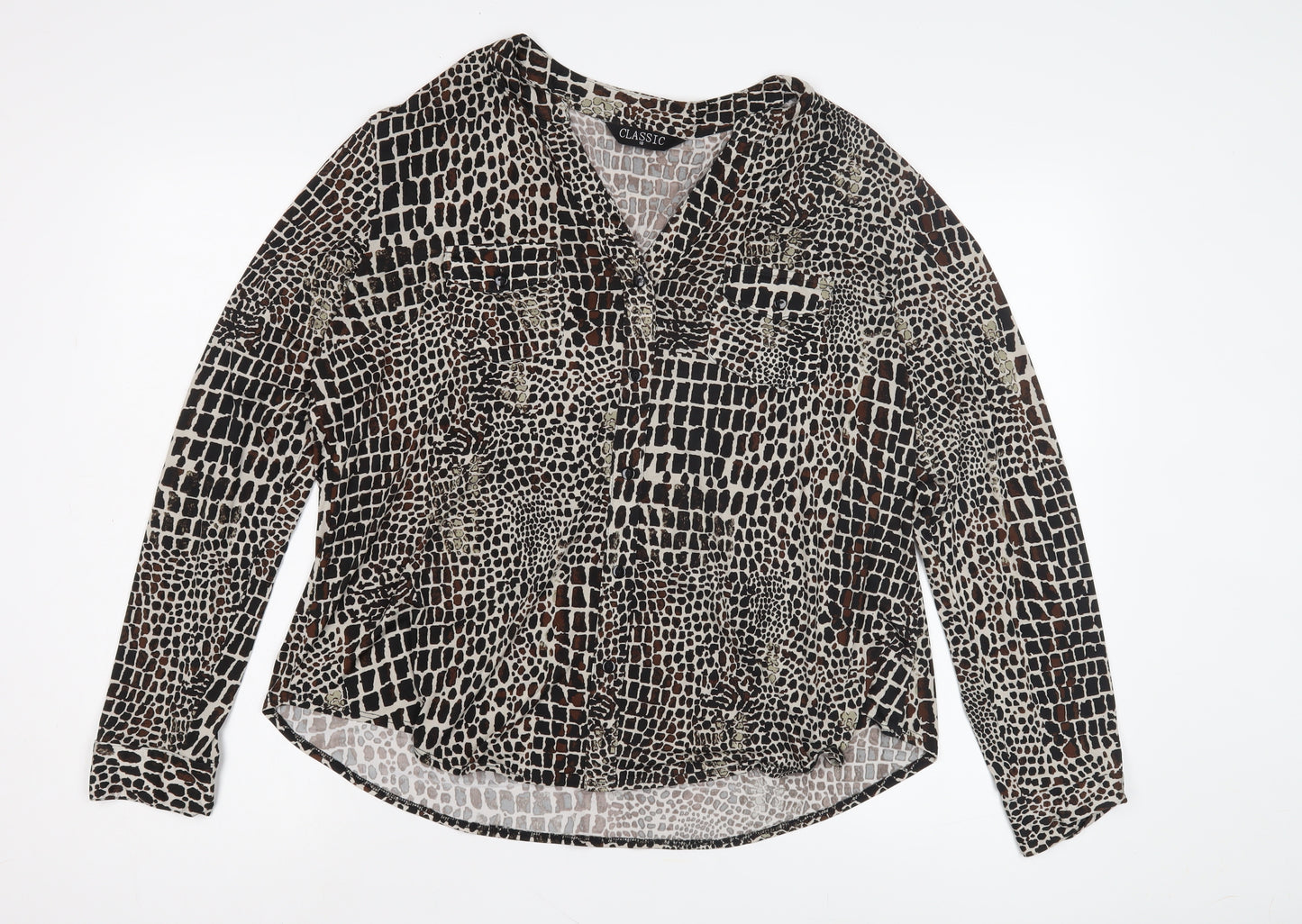 Classic Women's Multicoloured Animal Print Blouse 18