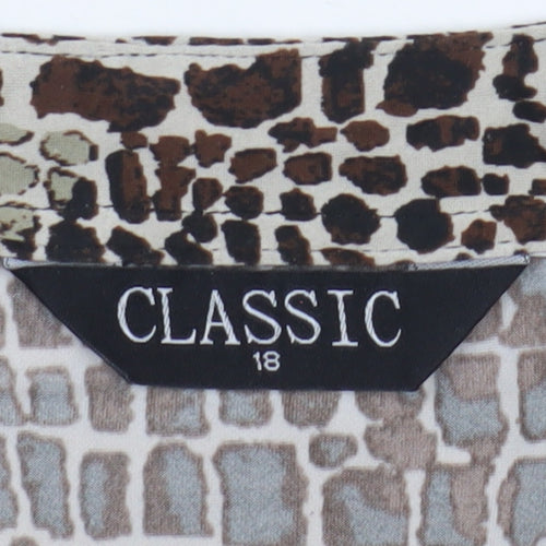 Classic Women's Multicoloured Animal Print Blouse 18