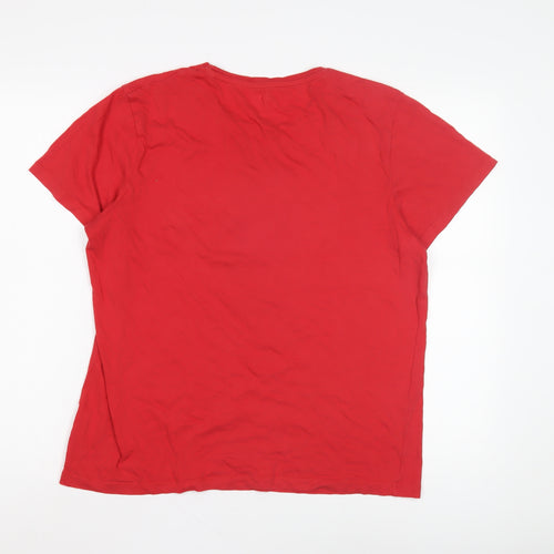 Jack & Jones Red Unisex T-Shirt, L, Casual Style