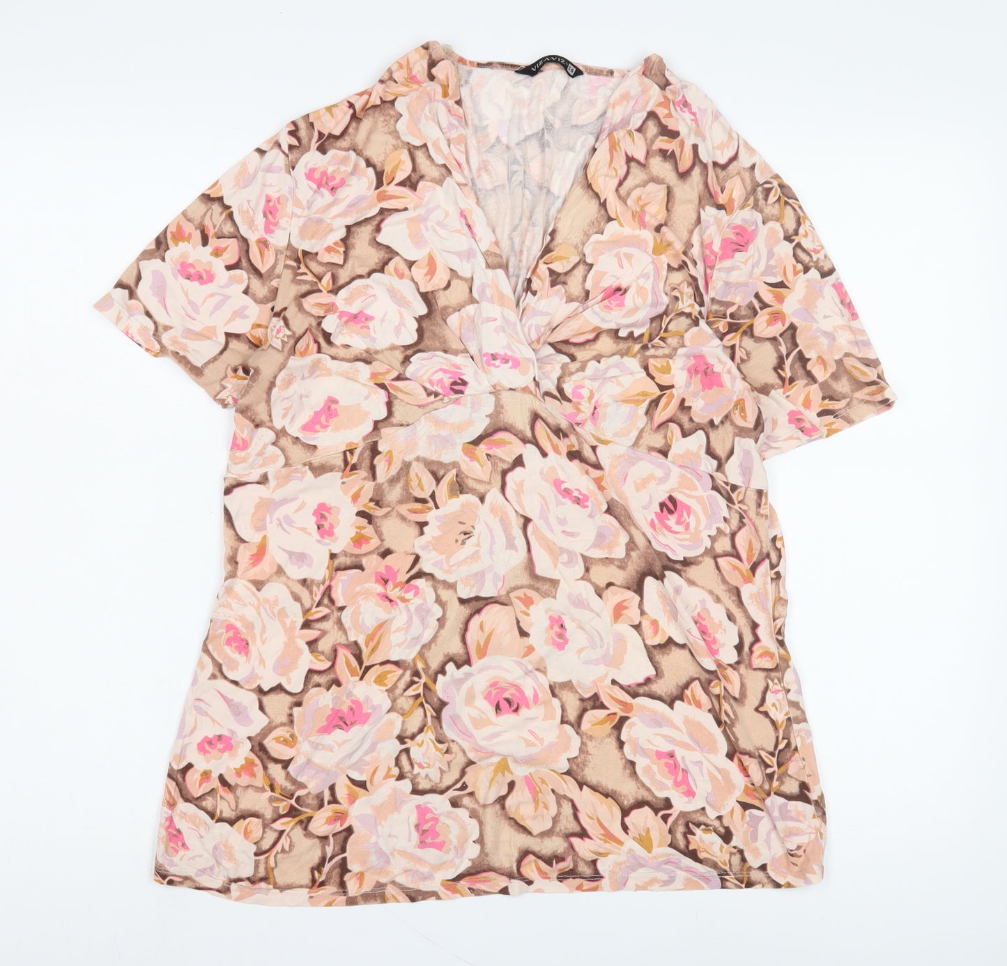 VIZ-A-VIZ Women’s Multicoloured Floral Top Size 14