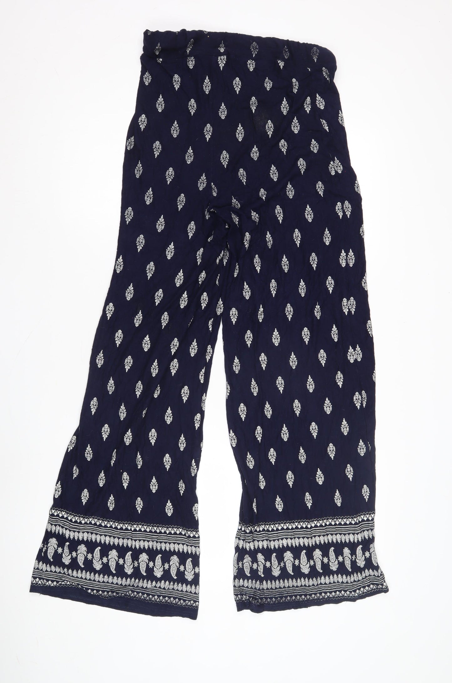 Roman Women's Blue Floral Viscose Trousers