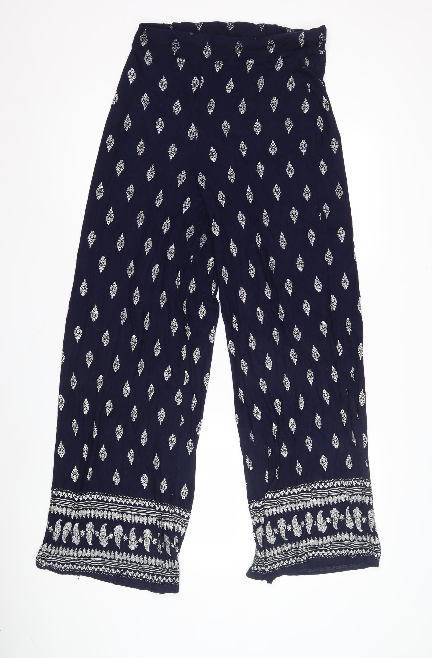 Roman Women's Blue Floral Viscose Trousers