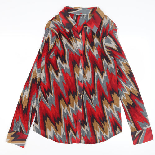 Marks and Spencer Women's Multicoloured Button-Up Shirt