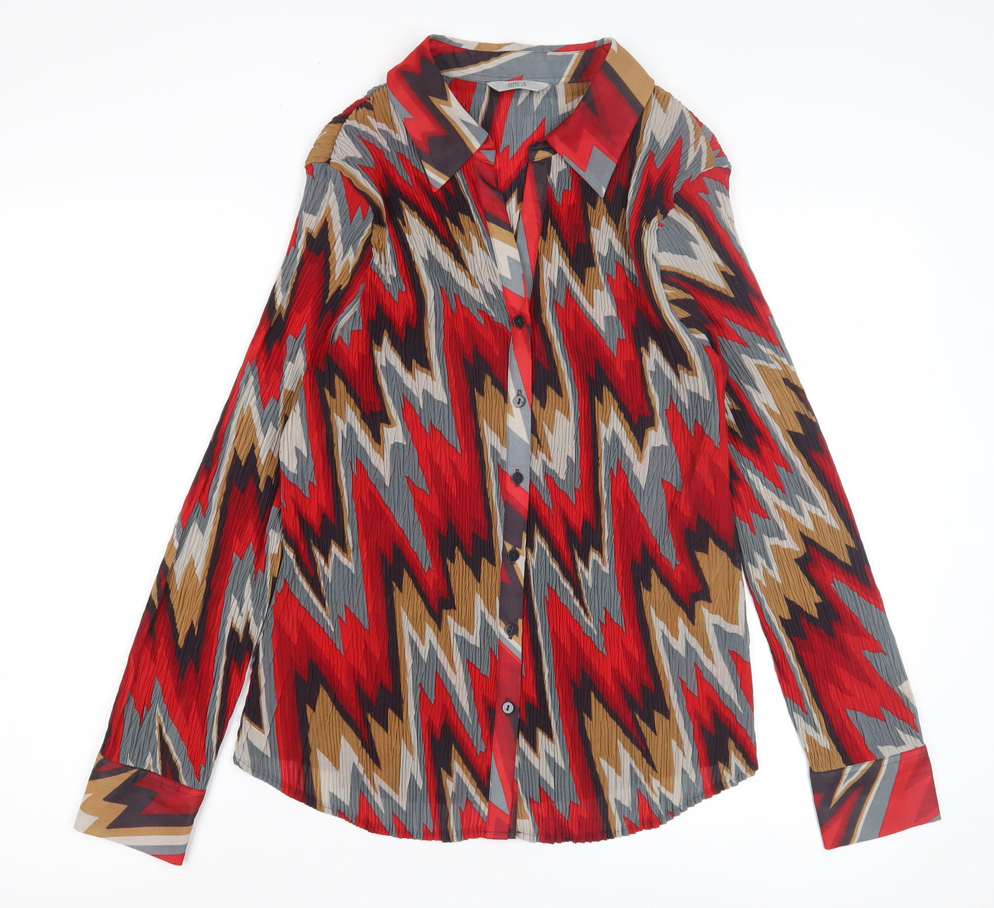 Marks and Spencer Women's Multicoloured Button-Up Shirt