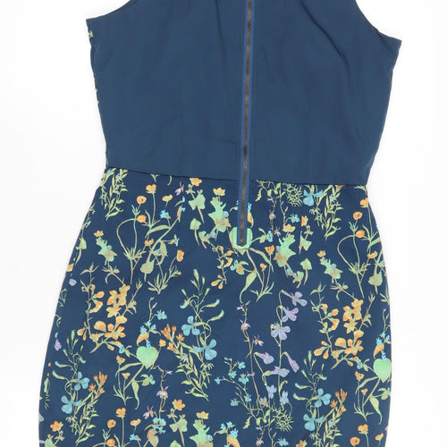 Sugarhill Boutique Women's Blue Floral Bodycon Dress
