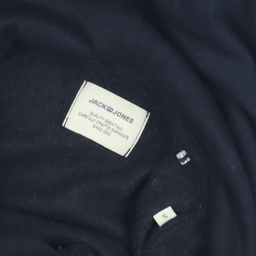 Jack & Jones Men's Black S Hoodie Pullover Logo