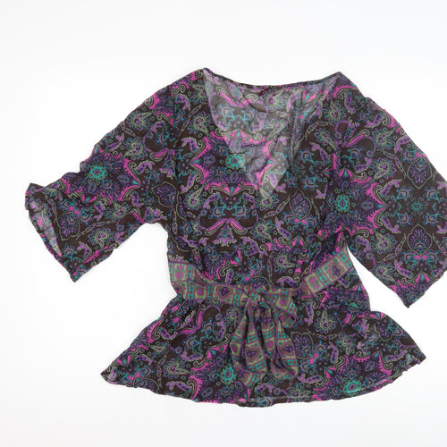 Monsoon Women’s Multicoloured Wrap Blouse Size 20