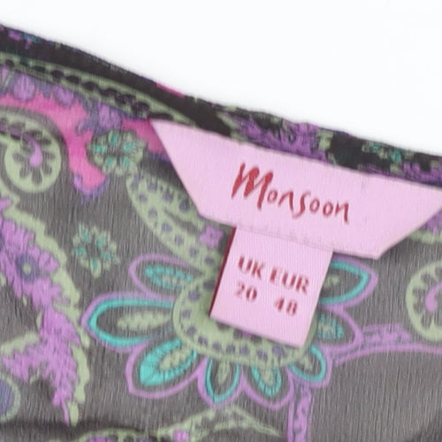 Monsoon Women’s Multicoloured Wrap Blouse Size 20