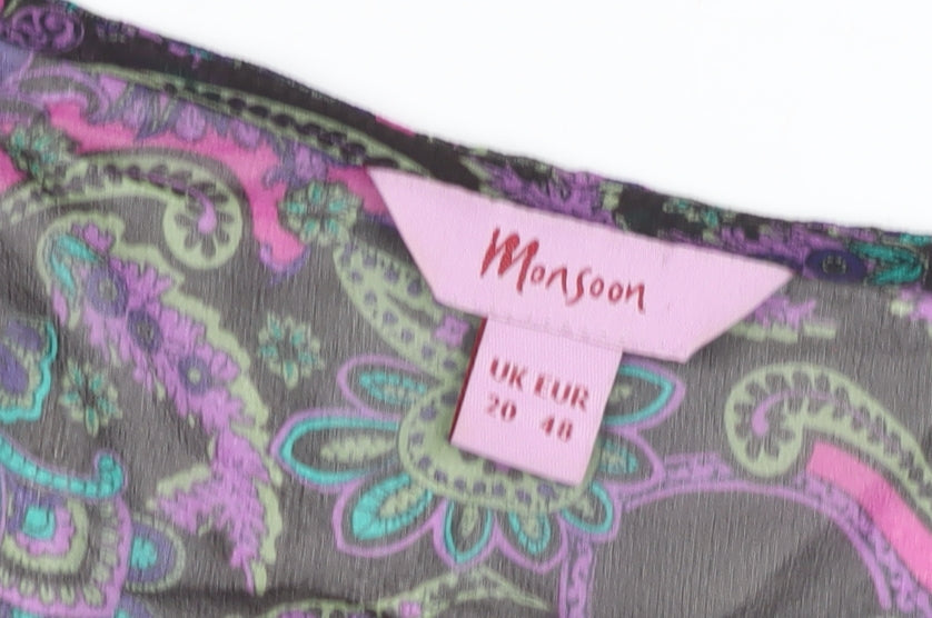 Monsoon Women’s Multicoloured Wrap Blouse Size 20