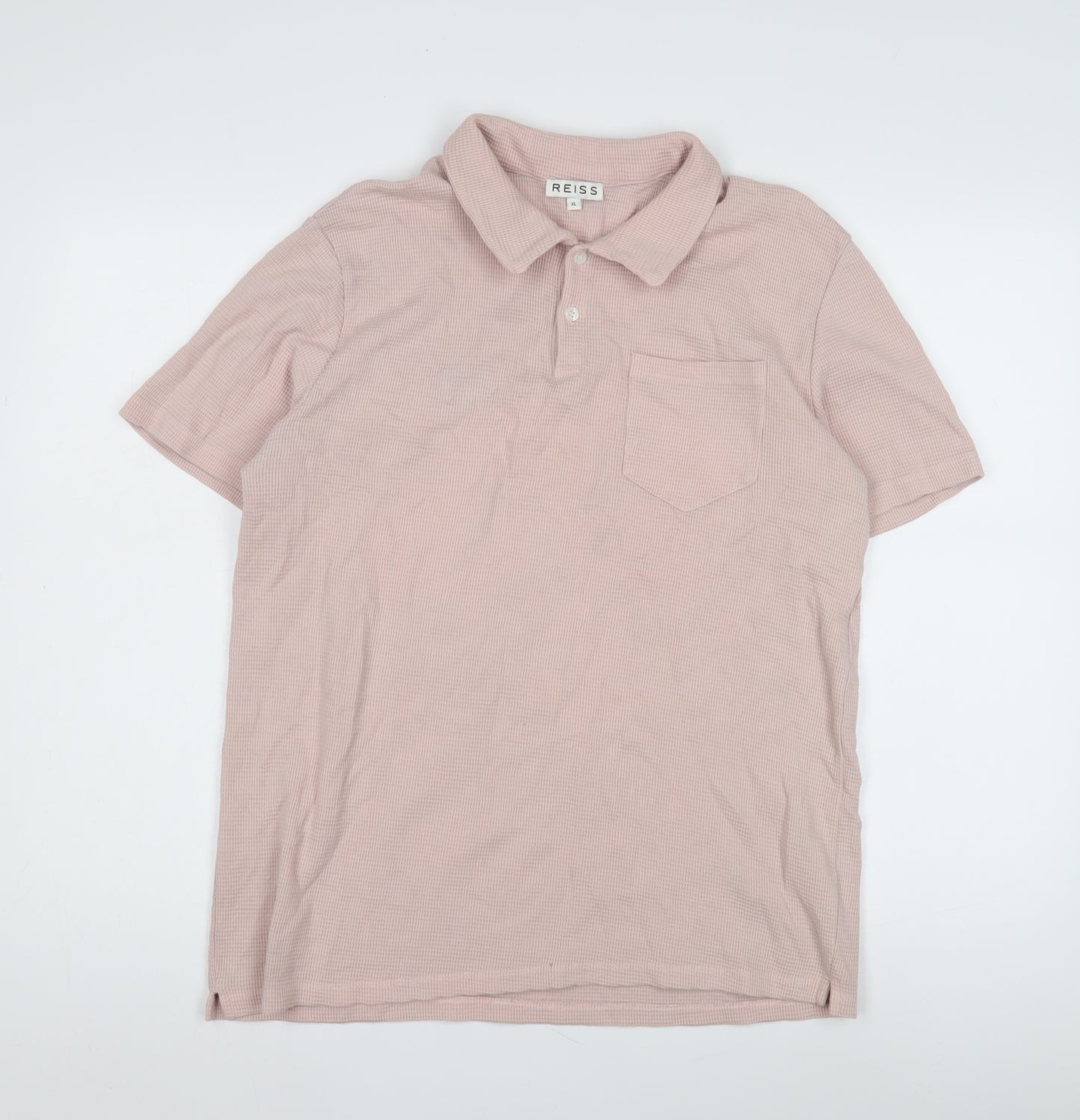 Reiss Men's Pink XL Polo Short Sleeve Casual
