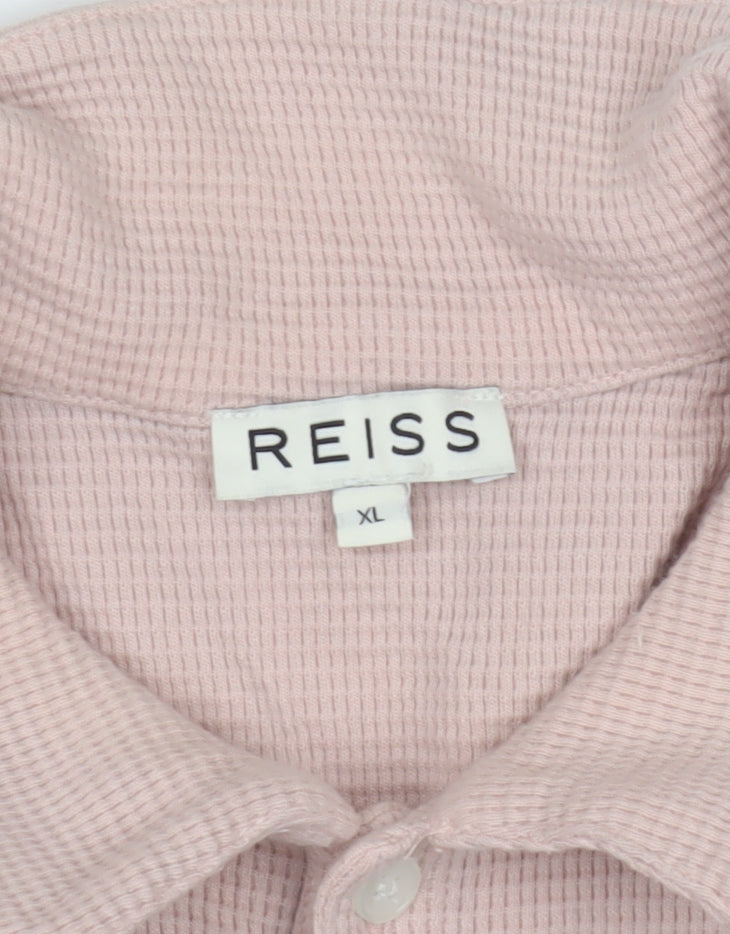 Reiss Men's Pink XL Polo Short Sleeve Casual