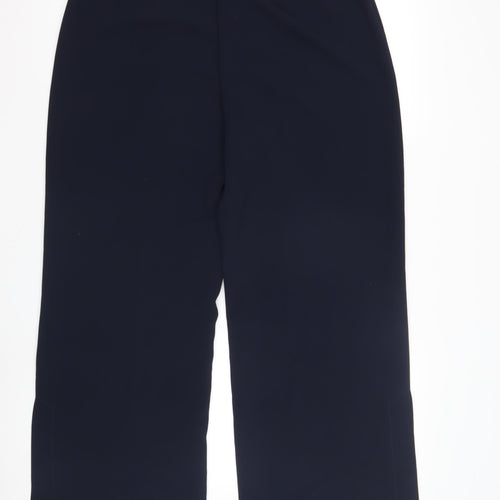 Marks and Spencer Women's Blue Wide-Leg Trousers Size 14