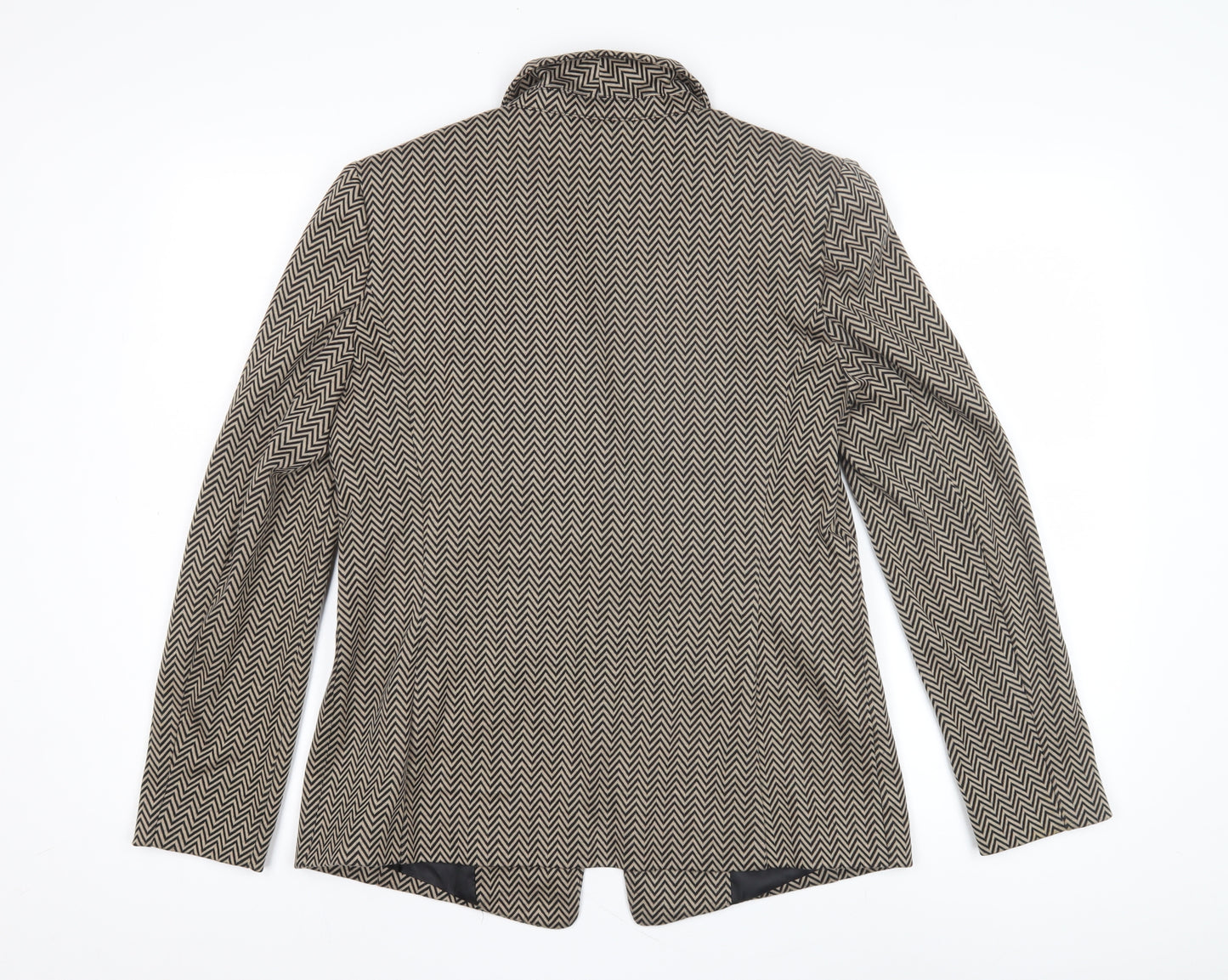 Marks and Spencer Women's Beige Geometric Blazer Size 12