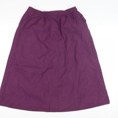 Jaeger Women's Purple Wool Skirt Size 12