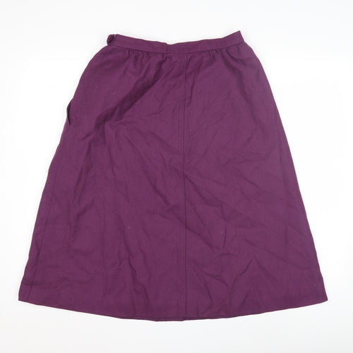 Jaeger Women's Purple Wool Skirt Size 12