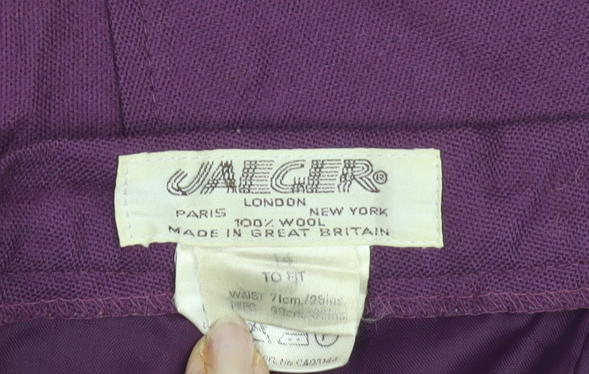 Jaeger Women's Purple Wool Skirt Size 12
