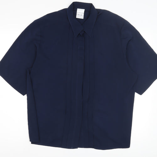Alexon Women's Blue Button-Up Shirt Size 18