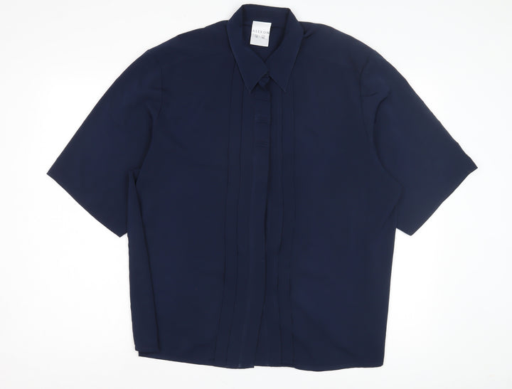 Alexon Women's Blue Button-Up Shirt Size 18