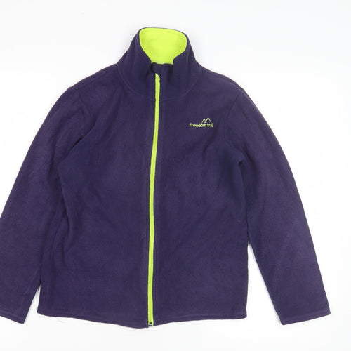 Freedom Trail Boys Purple Fleece Jacket, Size 32, Lightweight