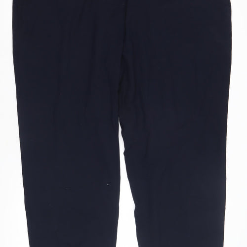Marks and Spencer Women's Blue Straight-Leg Trousers
