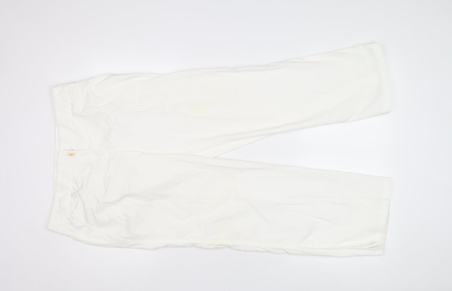 Lacoste Women's White Cotton Trousers, Size 12, Good Condition