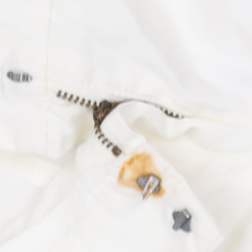 Lacoste Women's White Cotton Trousers, Size 12, Good Condition