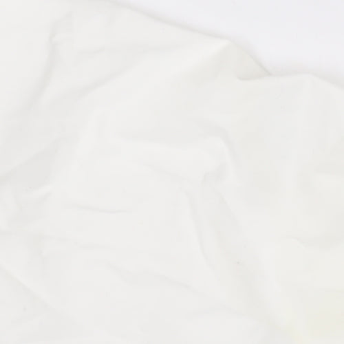 Lacoste Women's White Cotton Trousers, Size 12, Good Condition