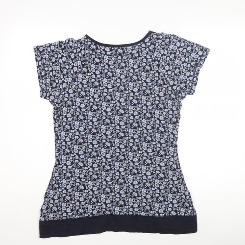 Marks and Spencer Women's Blue Floral Jersey Blouse