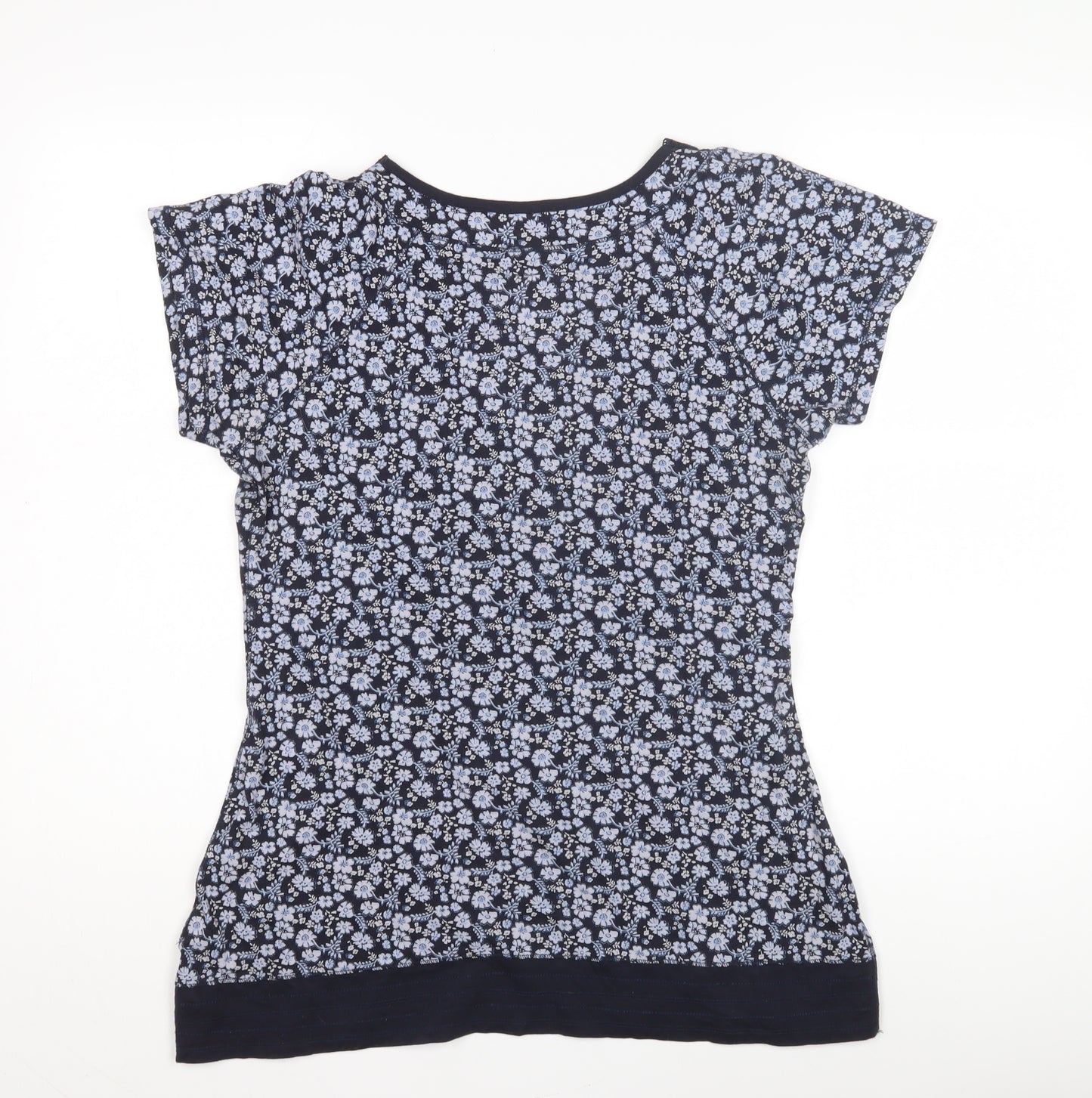 Marks and Spencer Women's Blue Floral Jersey Blouse