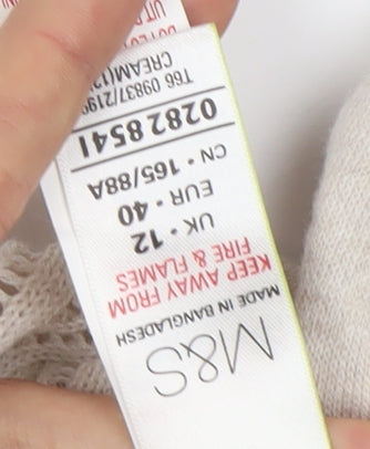 Marks and Spencer Women's Beige Cardigan Size 12