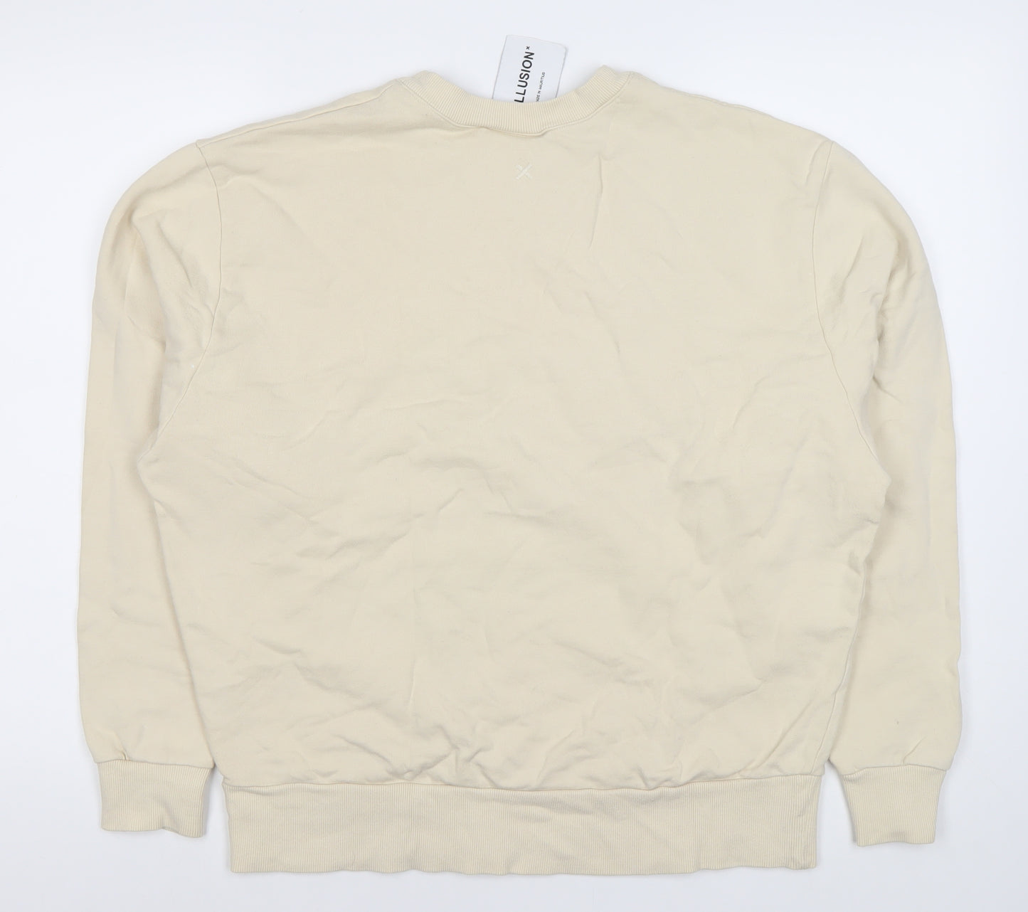 Collusion Men's Beige Pullover Sweatshirt M