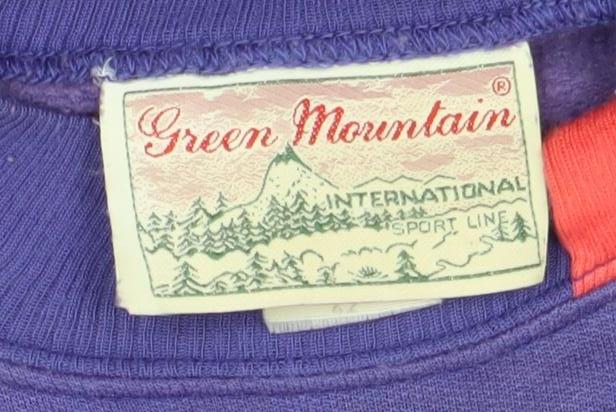 Green Mountain Men's Purple Pullover Sweatshirt, Embroidered