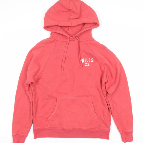 Jack Wills Women's Pink Hoodie, Size 6, Relaxed Fit