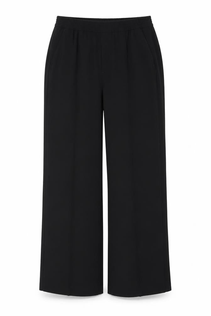 Front view of Zara Women's Black XL Straight Leg Trousers