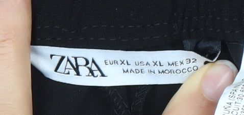 Zara Women's Black XL Straight Leg Trousers