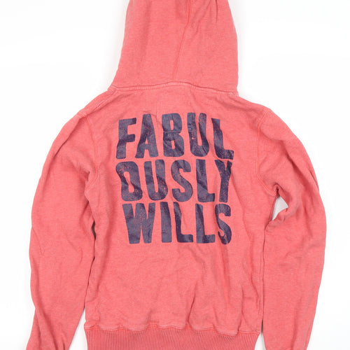 Jack Wills Women's Pink Pullover Hoodie Size 10