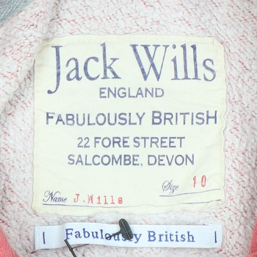 Jack Wills Women's Pink Pullover Hoodie Size 10